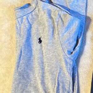 Light Gray Boy's Long Sleeve Polo Shirt